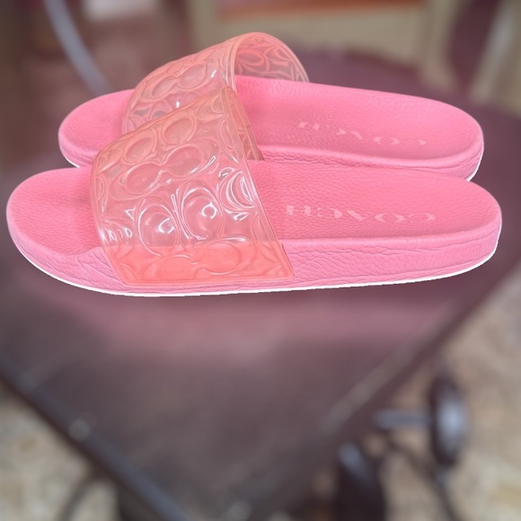 Coach Pink Slide Sandals - Picture 2 of 6